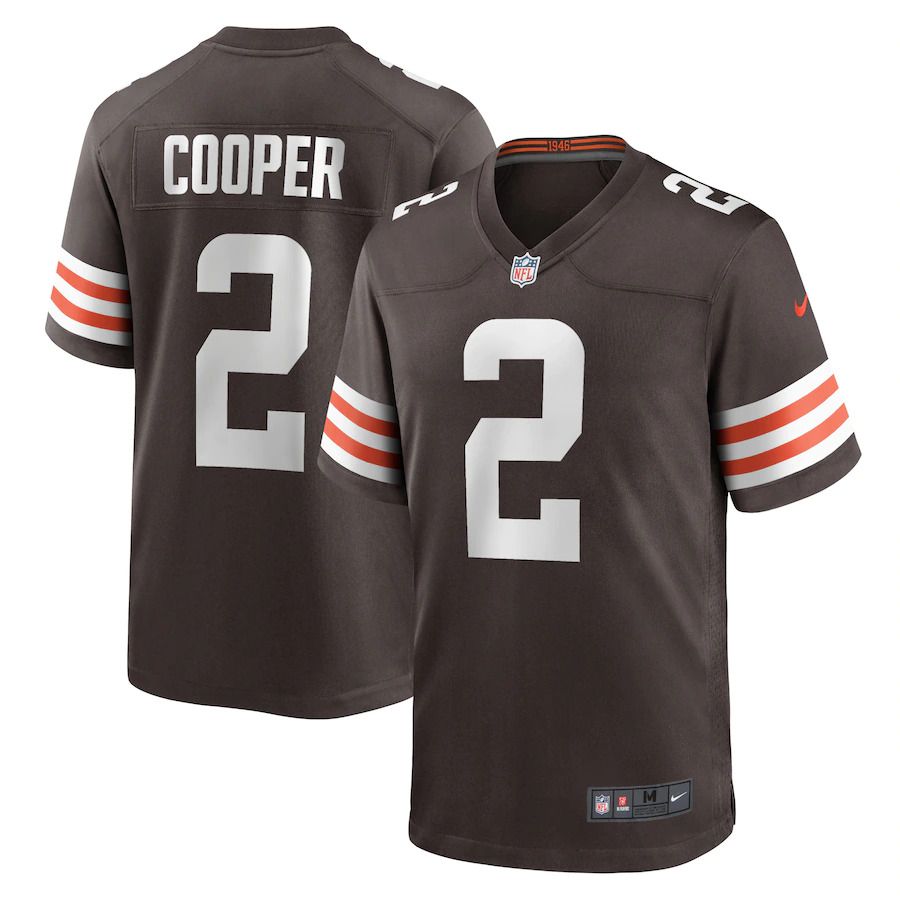 Men Cleveland Browns #2 Amari Cooper Nike Brown Player Game NFL Jersey->customized more->Custom Jersey